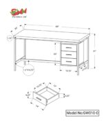Best Writing Desk with Cabinet SMM Furniture Ltd