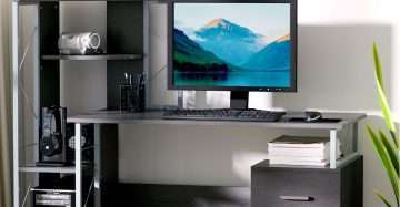 Computer Desk With Keyboard Tray, Monitor Stand, Storage Shelves For Home Office, Gaming Desk