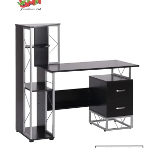 Computer Desk With Keyboard Tray,Storage Shelves For Home Office, Gaming Desk SMM Furniture Ltd