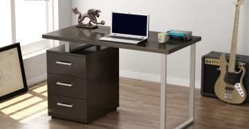 Home Computer Desk with cabinet in contemporary design