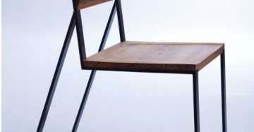 Simple Metal Chair with Board