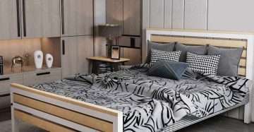 Steel Bed Frame Metal Full Bed Frame for Kids Adults