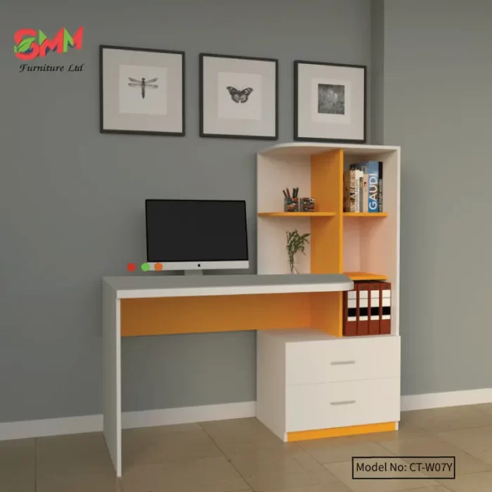 Study table with two drawers and shelves for storage (CT-B07Y. SMM Furniture Ltd