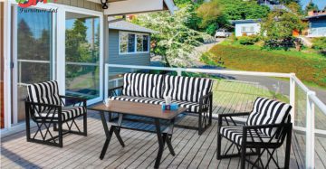 Four Seater Steel Sofa Set for Living Room