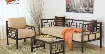 Living Room Metal Steel Sofa Set 01