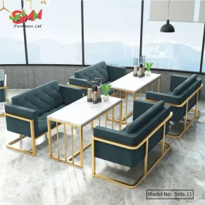 New Design Modern Metal Cafe Bar Sofa Sets