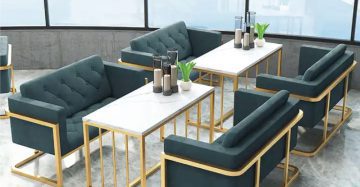 New Design Modern Metal Cafe Bar Sofa Sets