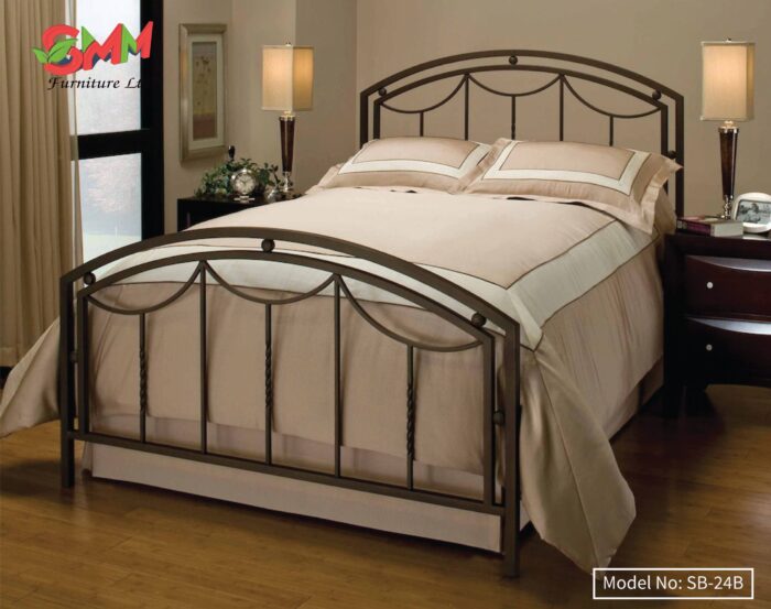 Simple Bedroom Double Size Steel Bed SB24B