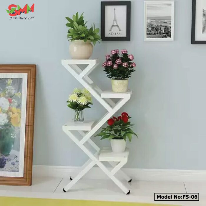 Bookcase Display Shelf 4 Tier Plant Flower Pot Office Shelves at Home