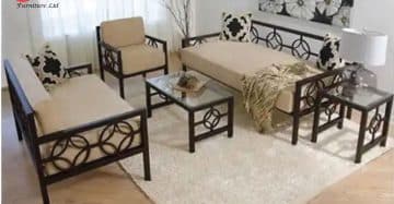 Coffee Table and Side Table Made of Metal for Living Room Sofa Sets