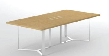 Eight-Person Rectangular Boardroom Table with Angled Frame CFT06