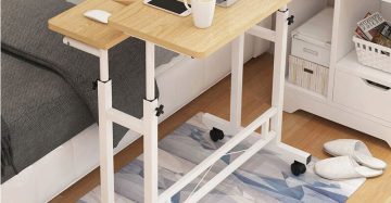 Height-adjustable Laptop Table with Bookcase lt03