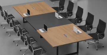 Hotel conference table modern conference room desk booth 5 chairs CFT03