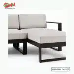 Iron sofa set with a modern look made of mild steel