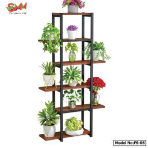 Metal Outdoor Indoor Board Shelf Garden Display 6 Tier Plant Stand Flower Rack fs-05