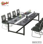 Modern Simple Metal Frame Conference Table Office Furniture