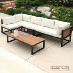 Modern Steel Sofa Sets for Five Seaters Outside