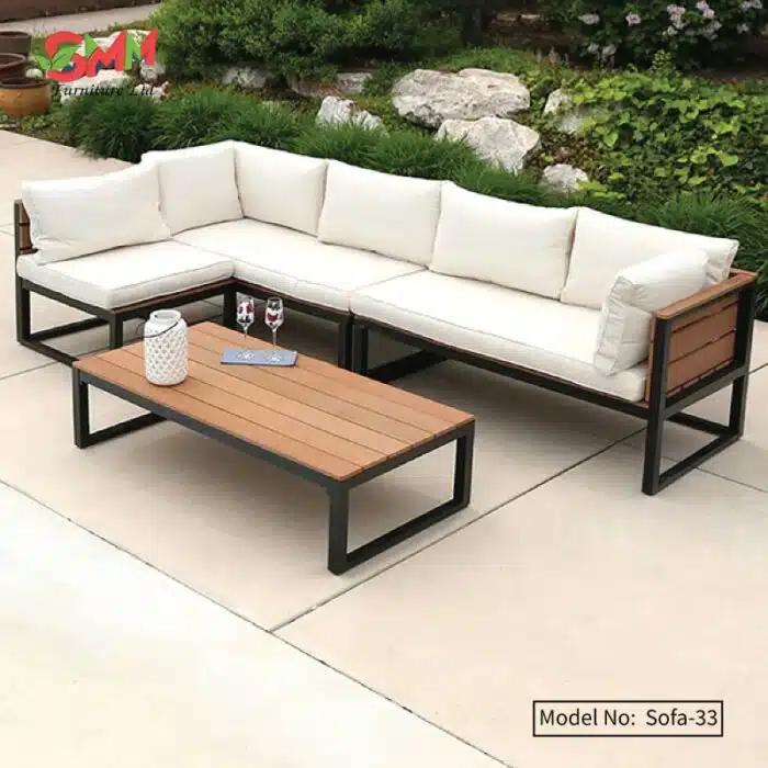 Modern Steel Sofa Sets for Five Seaters Outside