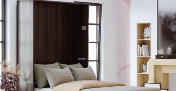 Murphy Wall Bed with Desk in a Smart Bedroom MWB-10