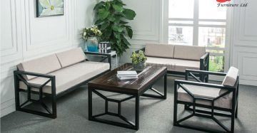 Office furniture sofa sets made of steel and sturdy fabrics