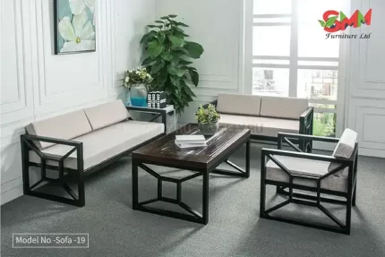 Office furniture sofa sets made of steel and sturdy fabrics