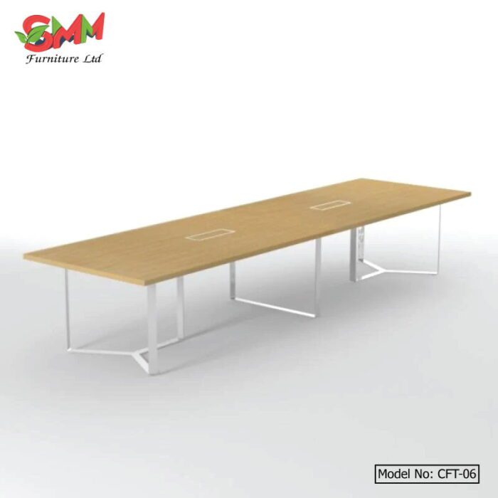 Placa 8-Person Rectangular Boardroom Table with Angled Frame CFT06