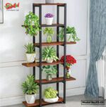 Plant Stand Flower Rack Metal Outdoor Indoor Board Shelf Garden Display 6 Tier fs05