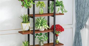 Plant Stand Flower Rack Metal Outdoor Indoor Board Shelf Garden Display 6 Tier fs05