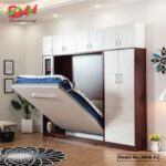 Space-saving modern designs Murphy Wall Folding Bed with Desk and Wardrobe MWB-02