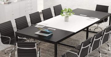 Tribesigns 8FT Rectangular Conference Table with Metal Base CFT09