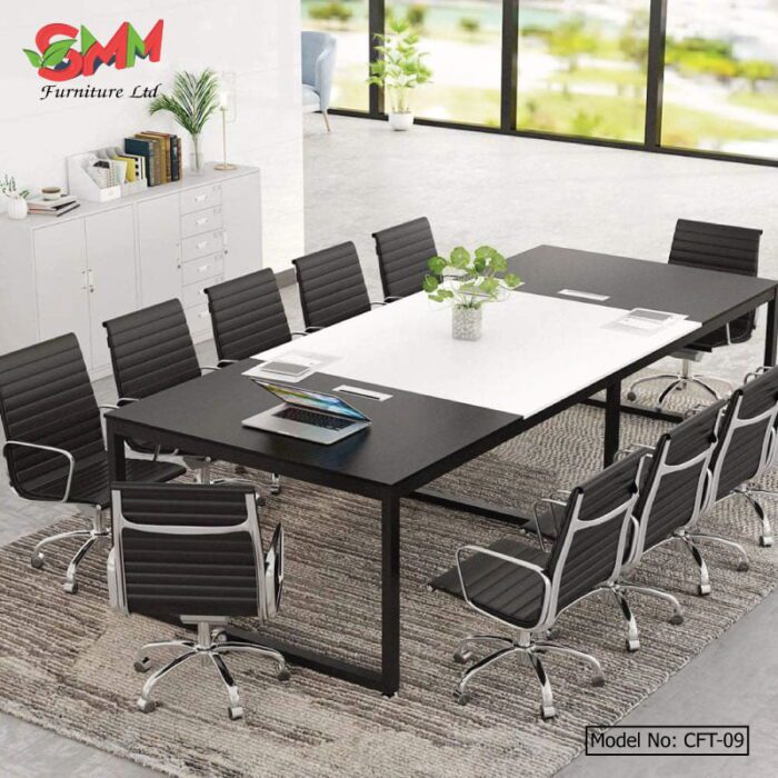 Tribesigns 8FT Rectangular Conference Table with Metal Base CFT09
