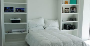 Wall bed with many uses and a storage shelf mwb-08