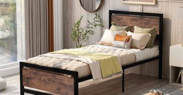 Elegant Single Metal Bed Frame for Small Spaces