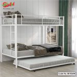 Stylish Steel Bunk Bed with Integrated Ladder Streamlined and Sleek Design