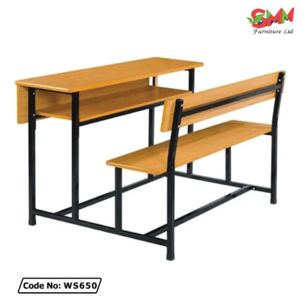 Wooden Top School Bench