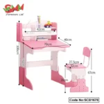 Stylish and Modern Children Study Table and Chair Set Height Adjustable Kids I