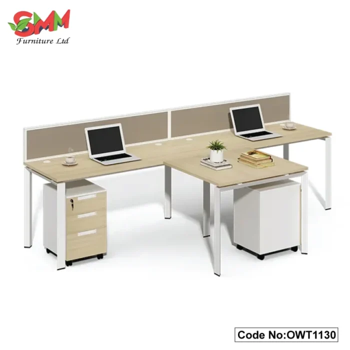 Workstation Table With Partition | OWT1130 - SMM Furniture Ltd