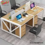 Modern Office Workstation Staff Table With Partition