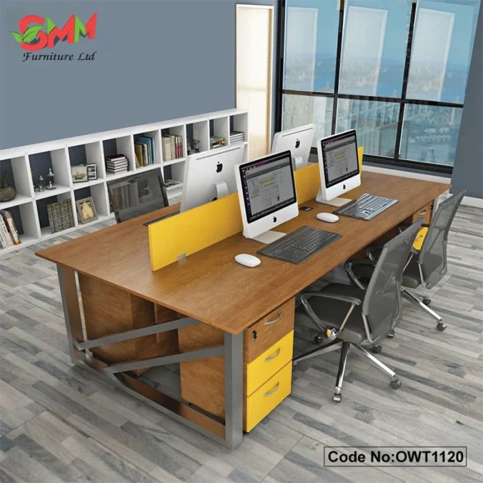 Working Table Design Bd Office Workstation Table Price in Bangladesh | OWT1120 - SMM Furniture Ltd