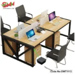Modern Office Workstation Staff Table With Partition