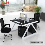 Steel Office Workstation Table With Partition