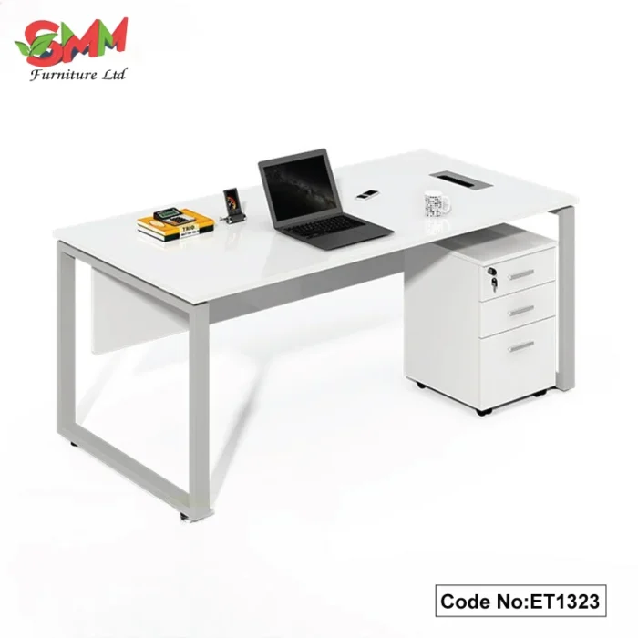 Modern Executive Table with File Storage