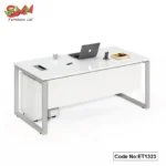 Modern Executive Table with File Storage