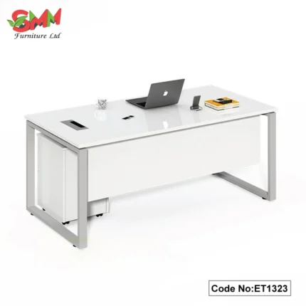 Modern Executive Table with File Storage