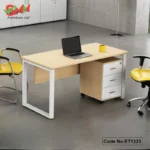 Modern Executive Table with File Storage