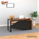 Executive Table with Glass Top for Stylish Offices