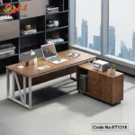 Executive Table with Metal Frame for Durability