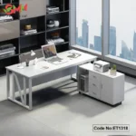 Executive Table with Metal Frame for Durability