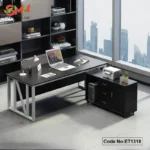 Executive Table with Metal Frame for Durability