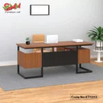 Executive Office Desk with Drawers & Cabinets